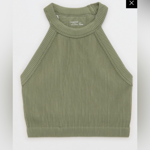 Aerie Superchill High Neck Bra Top Size Medium - Picture 4 of 9